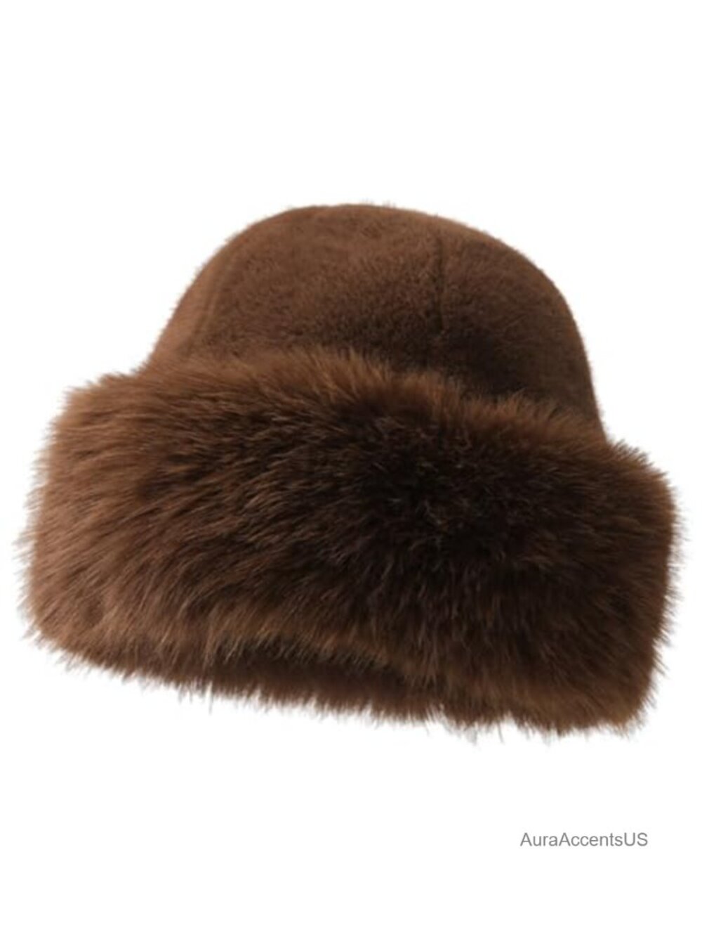 Faux Fur Bucket Hat Fuzzy Warm Winter Fisherman Cap for Women